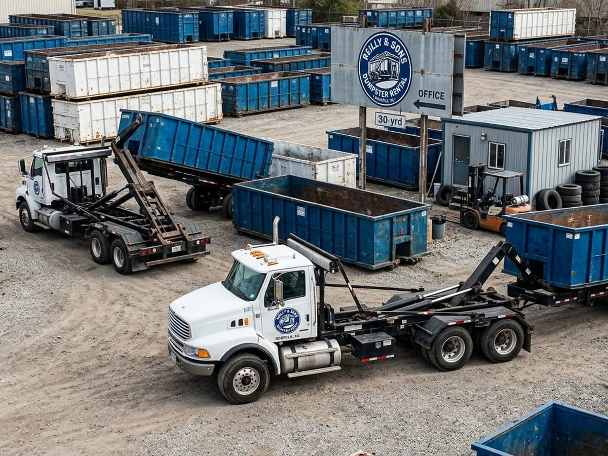 Reilly & Sons Dumpster Rental service area across greater Norfolk
