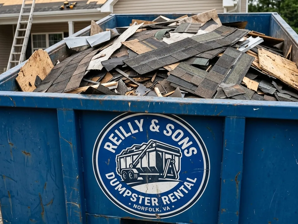 Roofing Dumpster Rental in Norfolk, VA